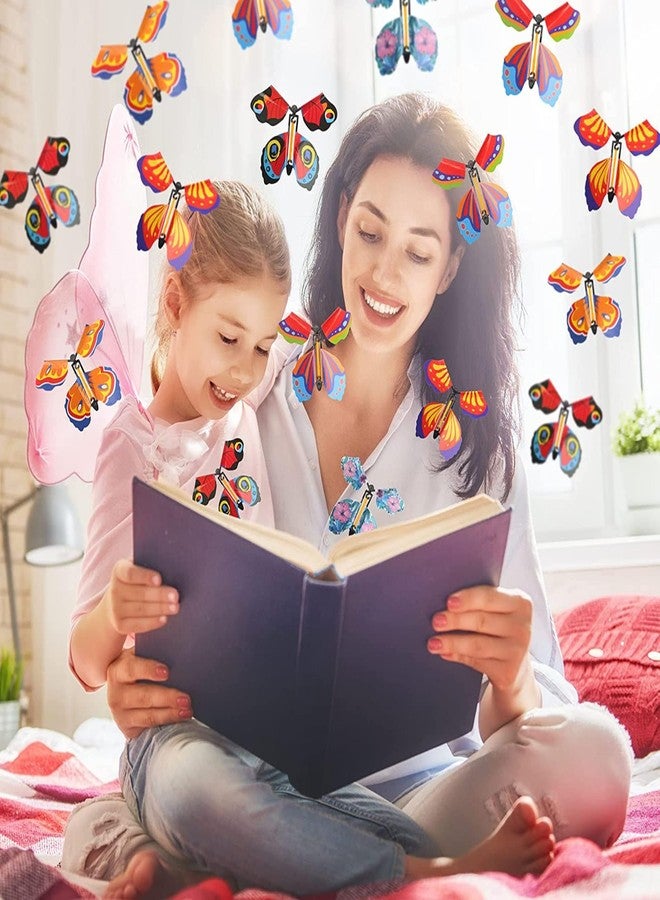 JAINCHAN ألعاب فراشات جاينشان® الطائرة | لعبة فراشات ملونة تعمل بشريط مطاطي، هدية بطاقة فراشات مفاجئة لجميع الأعمار | لأعياد الميلاد/حفلات الزفاف، والمهرجانات | لعبة مبتكرة ومضحكة (20 قطعة) - Image 4